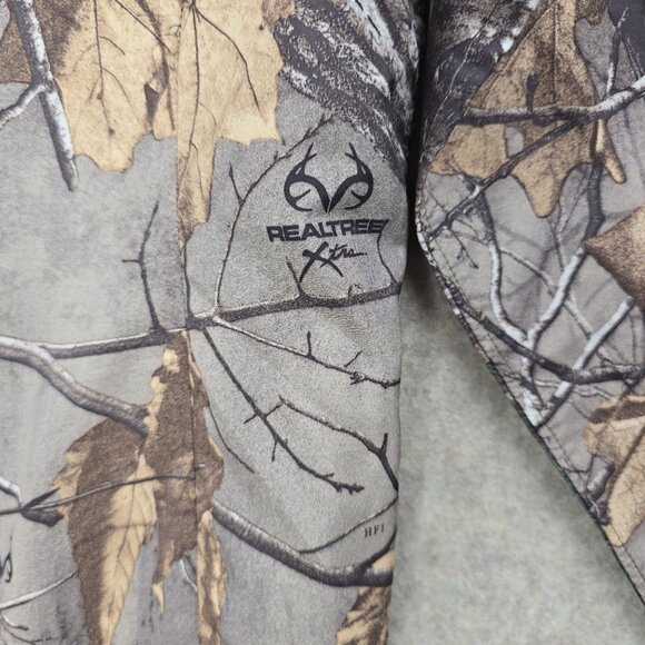 Under Armour Womans Camo Button-Up Shirt Medium Fitted Polyester Long Sleeve - Picture 3 of 9